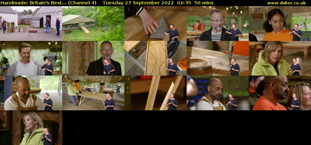 Handmade: Britain's Best... (Channel 4) Tuesday 27 September 2022 02:35 - 03:25
