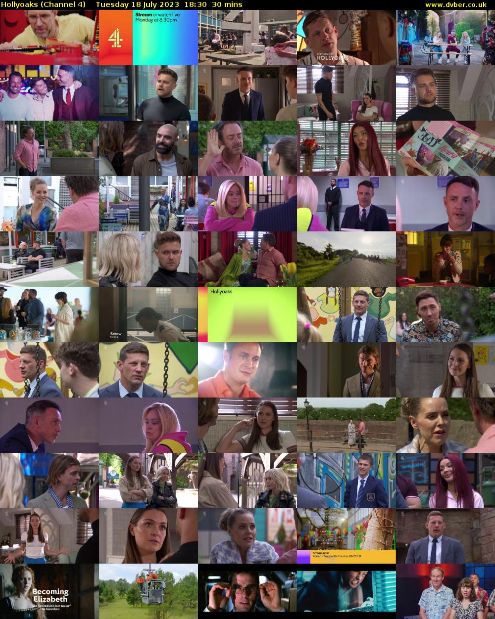 Hollyoaks (Channel 4) Tuesday 18 July 2023 18:30 - 19:00