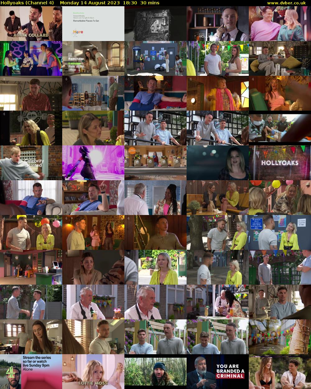 Hollyoaks (Channel 4) Monday 14 August 2023 18:30 - 19:00