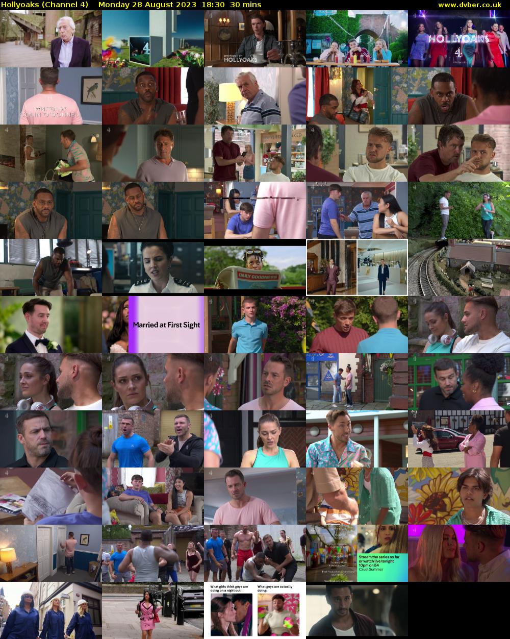 Hollyoaks (Channel 4) Monday 28 August 2023 18:30 - 19:00