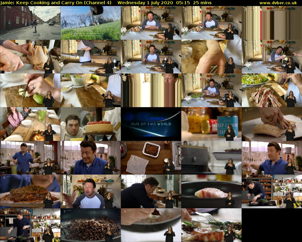 Jamie: Keep Cooking and Carry On (Channel 4) Wednesday 1 July 2020 05:15 - 05:40