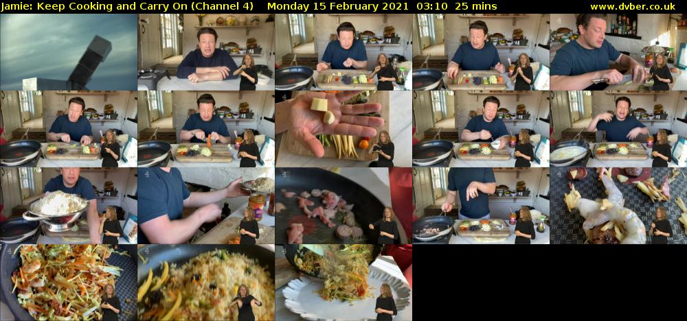 Jamie: Keep Cooking and Carry On (Channel 4) Monday 15 February 2021 03:10 - 03:35