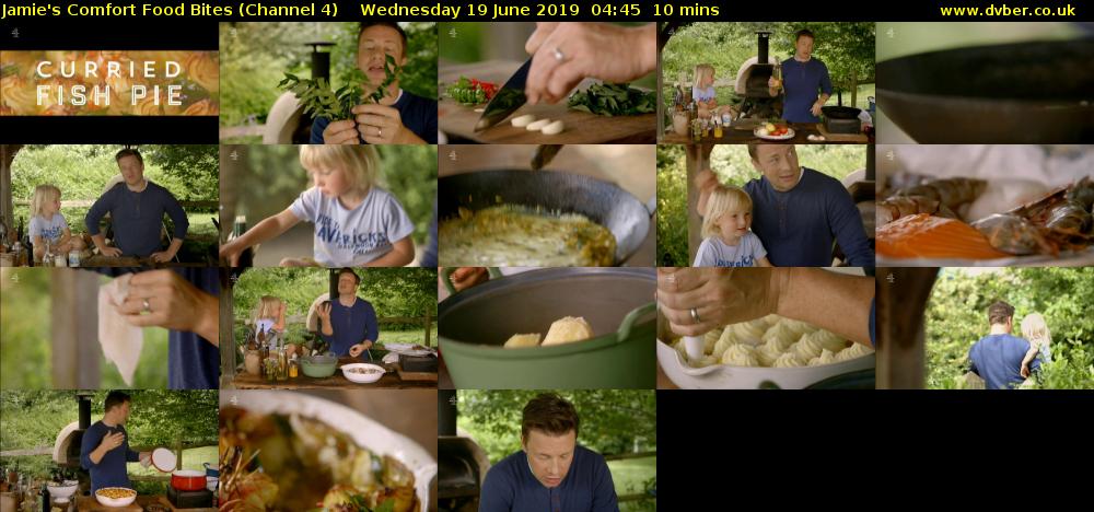 Jamie's Comfort Food Bites (Channel 4) Wednesday 19 June 2019 04:45 - 04:55