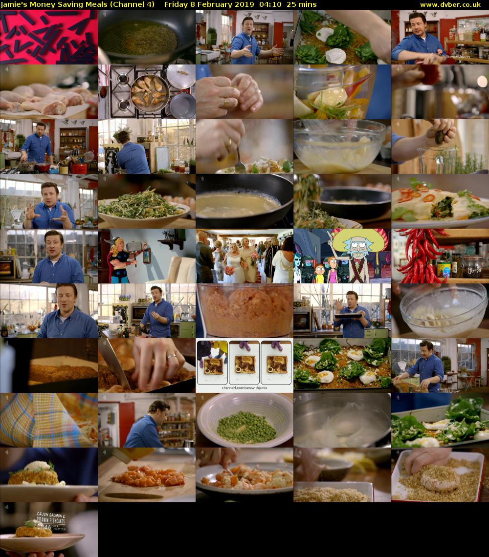 Jamie's Money Saving Meals (Channel 4) Friday 8 February 2019 04:10 - 04:35