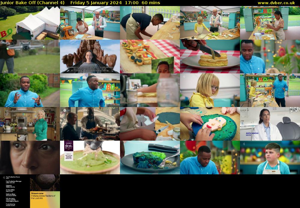 Junior Bake Off (Channel 4) Friday 5 January 2024 17:00 - 18:00