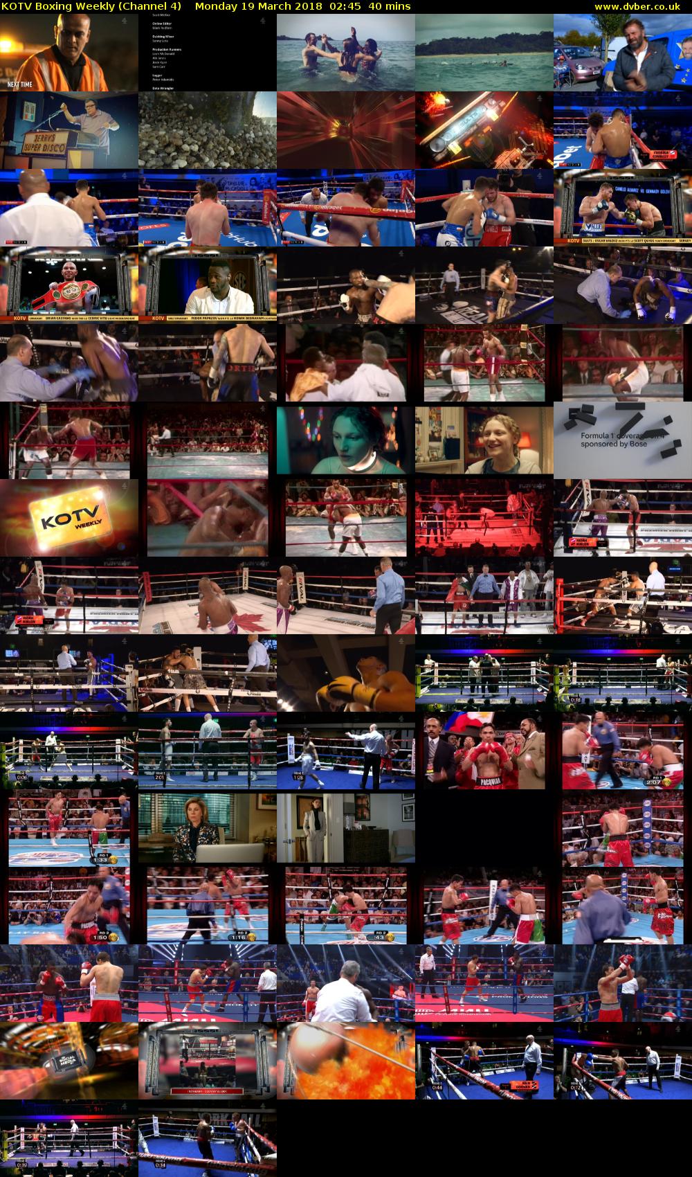 KOTV Boxing Weekly (Channel 4) Monday 19 March 2018 02:45 - 03:25