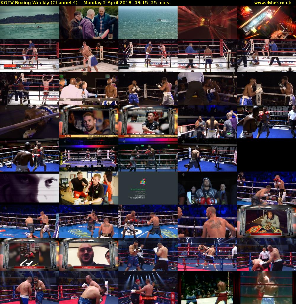 KOTV Boxing Weekly (Channel 4) Monday 2 April 2018 03:15 - 03:40