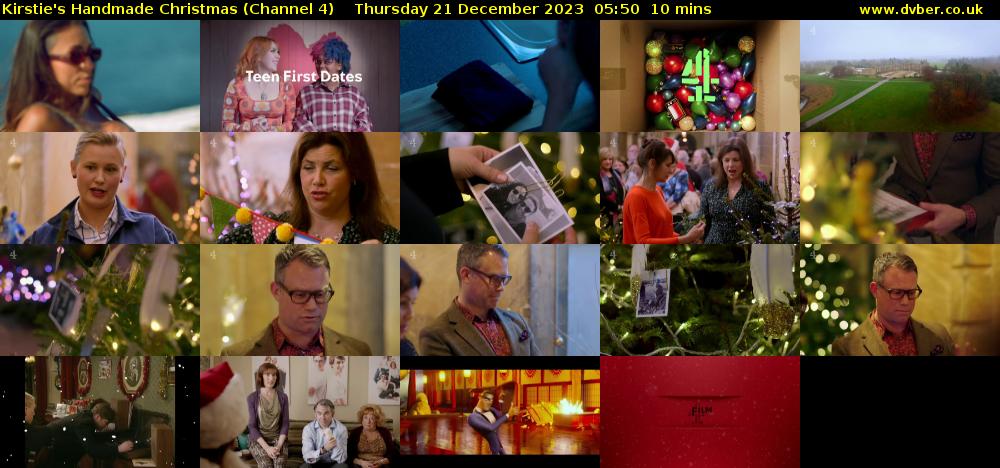 Kirstie's Handmade Christmas (Channel 4) Thursday 21 December 2023 05:50 - 06:00