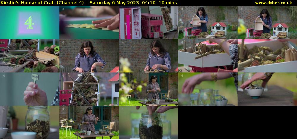 Kirstie's House of Craft (Channel 4) Saturday 6 May 2023 04:10 - 04:20