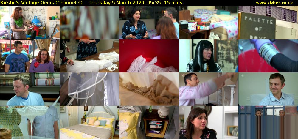 Kirstie's Vintage Gems (Channel 4) Thursday 5 March 2020 05:35 - 05:50