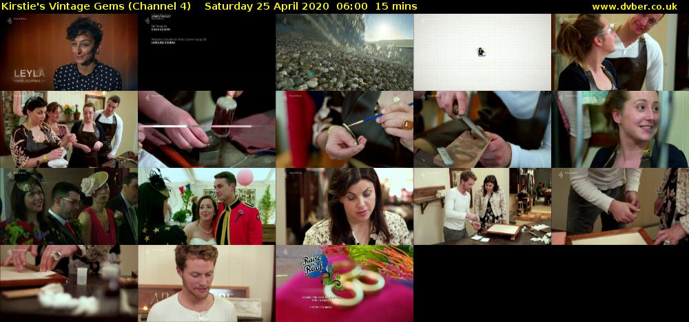 Kirstie's Vintage Gems (Channel 4) Saturday 25 April 2020 06:00 - 06:15