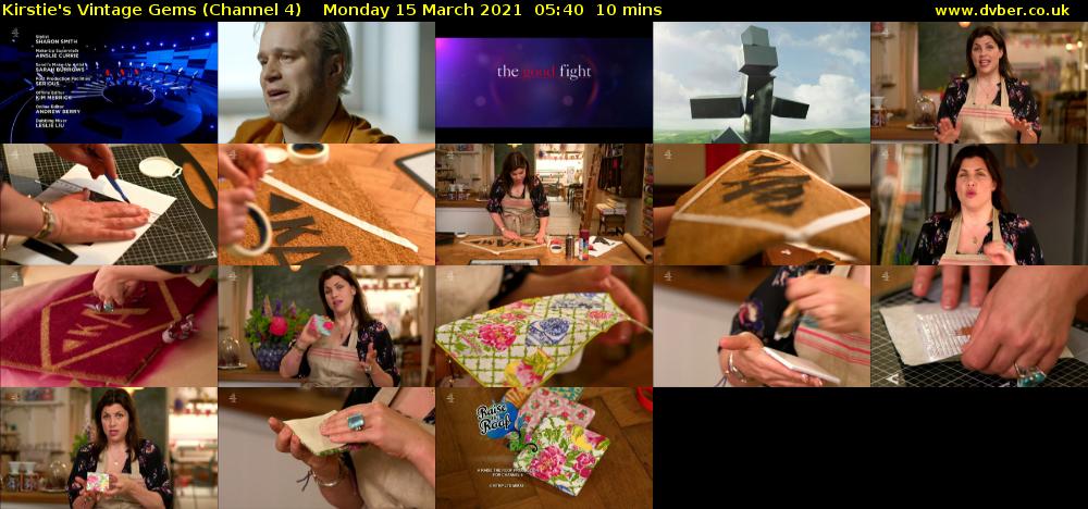 Kirstie's Vintage Gems (Channel 4) Monday 15 March 2021 05:40 - 05:50