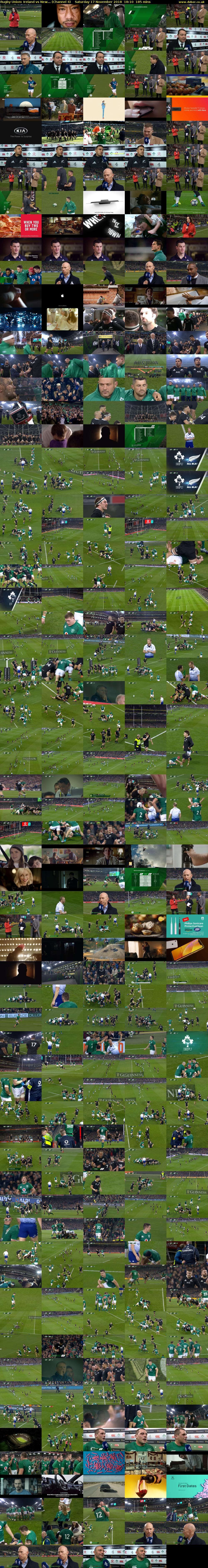 Rugby Union: Ireland vs New... (Channel 4) Saturday 17 November 2018 18:10 - 21:15