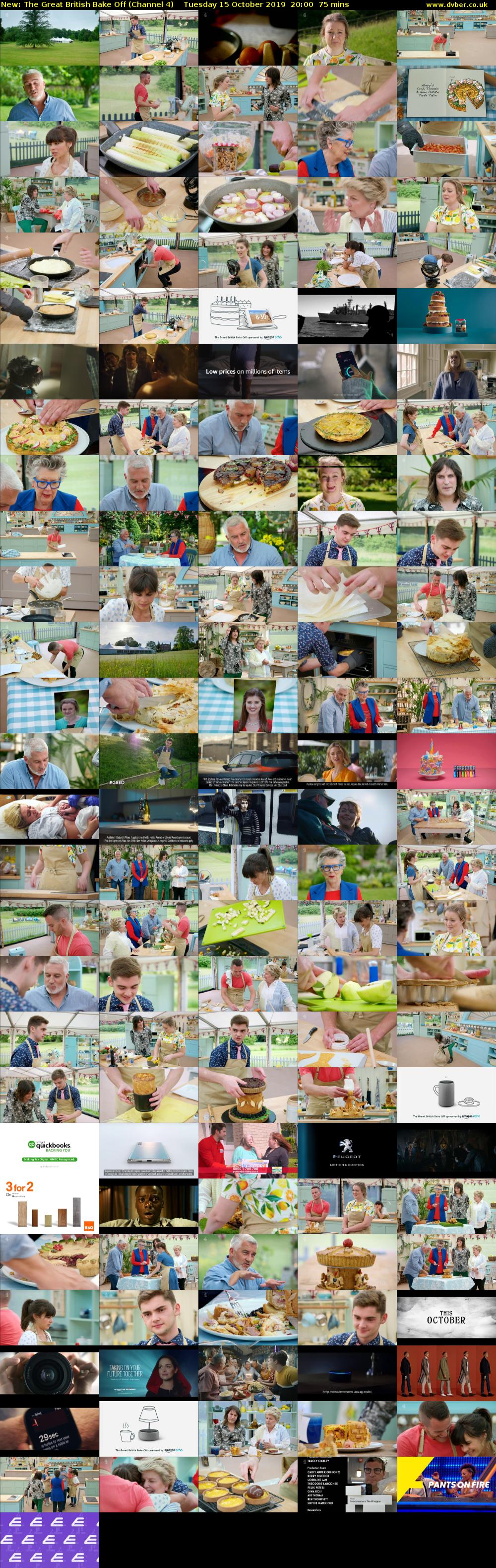 The Great British Bake Off (Channel 4) Tuesday 15 October 2019 20:00 - 21:15