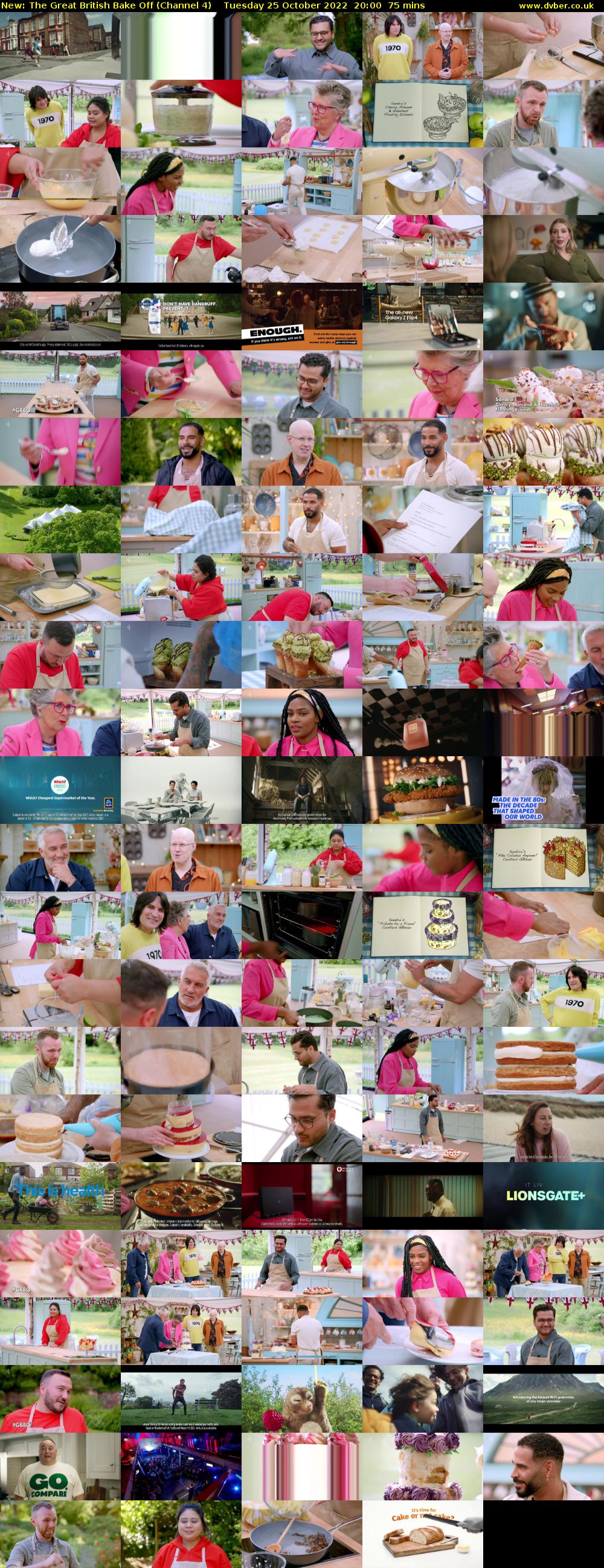 The Great British Bake Off (Channel 4) Tuesday 25 October 2022 20:00 - 21:15