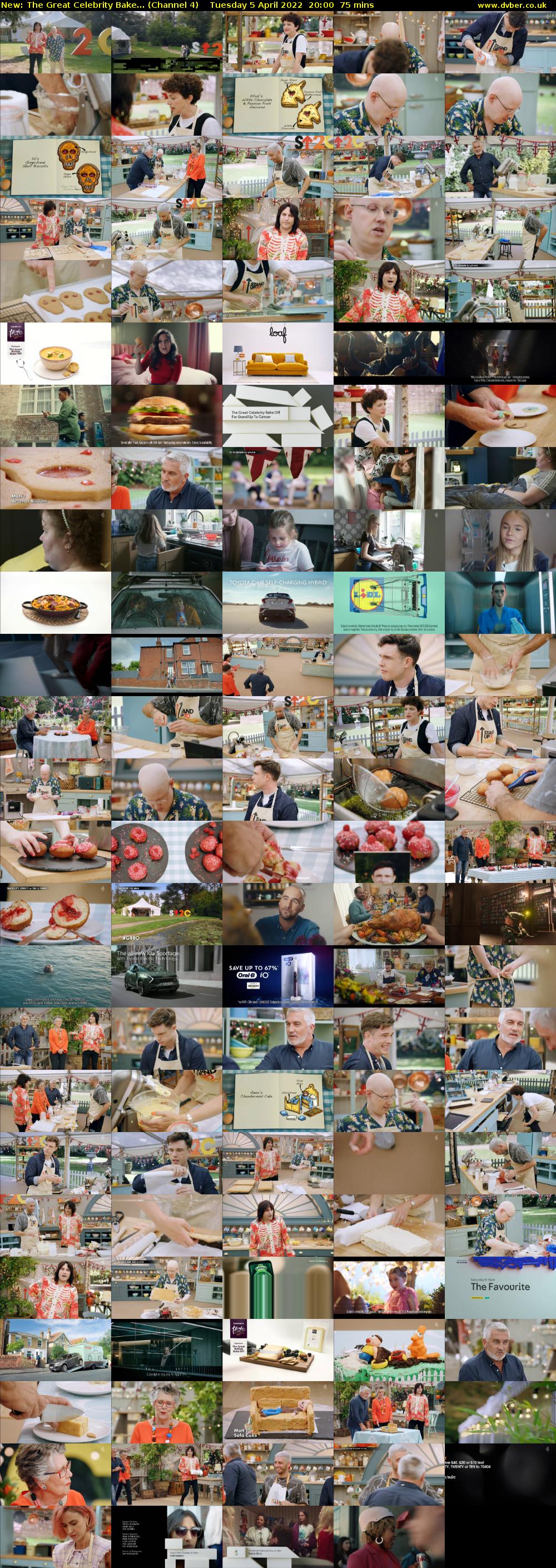 The Great Celebrity Bake... (Channel 4) Tuesday 5 April 2022 20:00 - 21:15