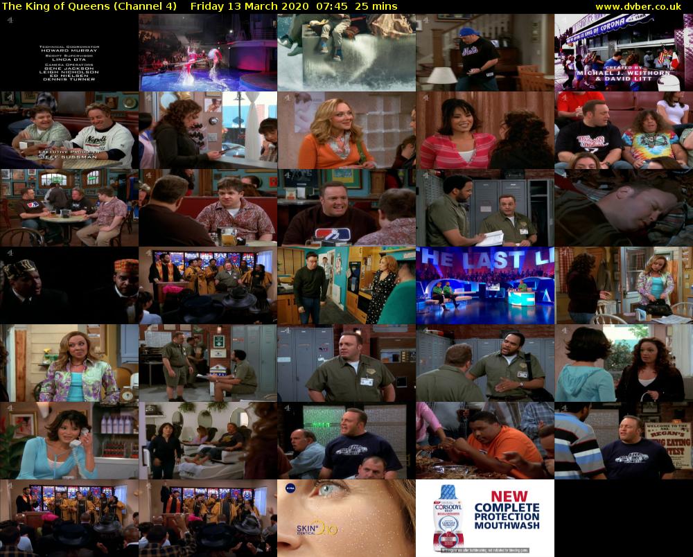 The King of Queens (Channel 4) Friday 13 March 2020 07:45 - 08:10