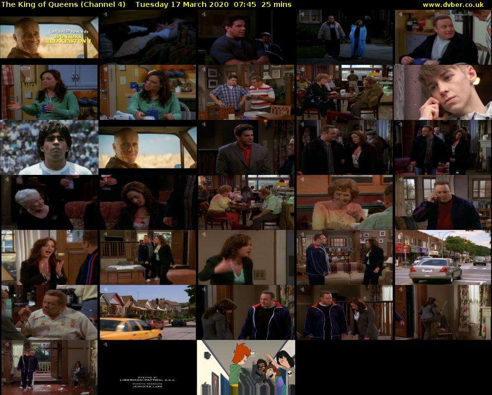 The King of Queens (Channel 4) Tuesday 17 March 2020 07:45 - 08:10