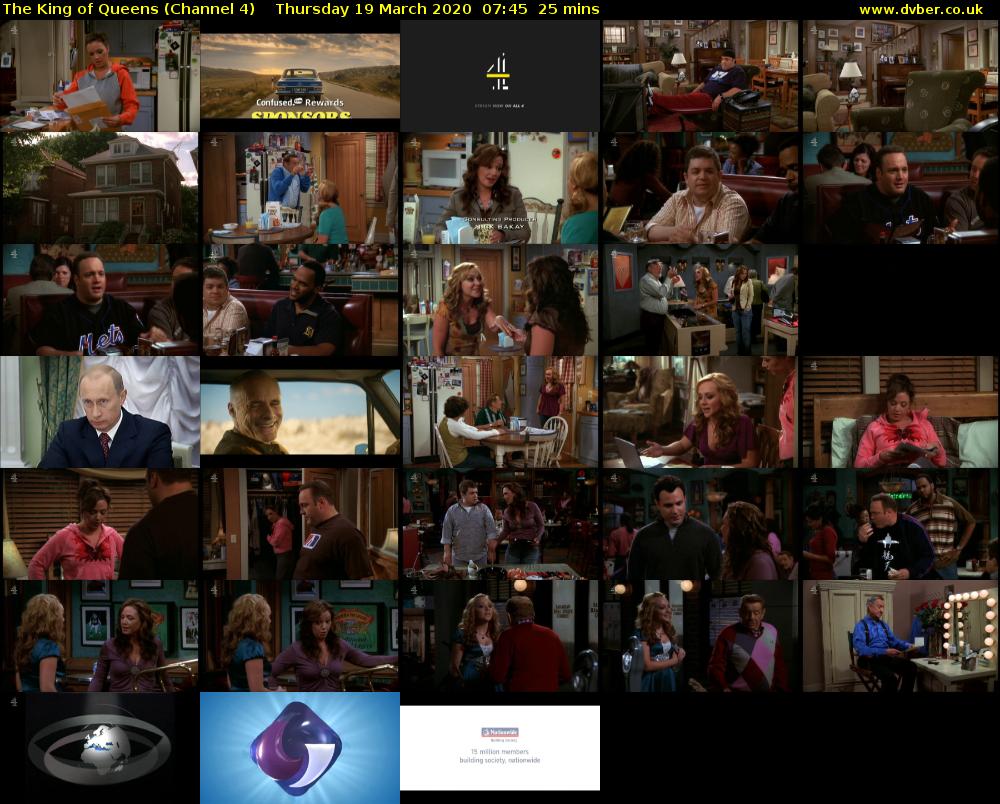 The King of Queens (Channel 4) Thursday 19 March 2020 07:45 - 08:10