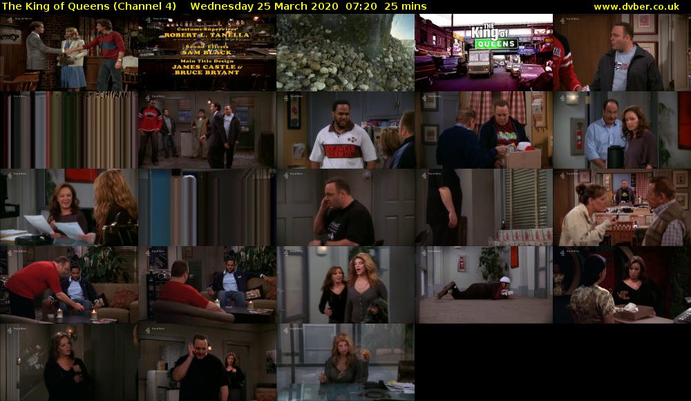 The King of Queens (Channel 4) Wednesday 25 March 2020 07:20 - 07:45