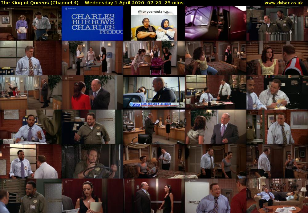 The King of Queens (Channel 4) Wednesday 1 April 2020 07:20 - 07:45