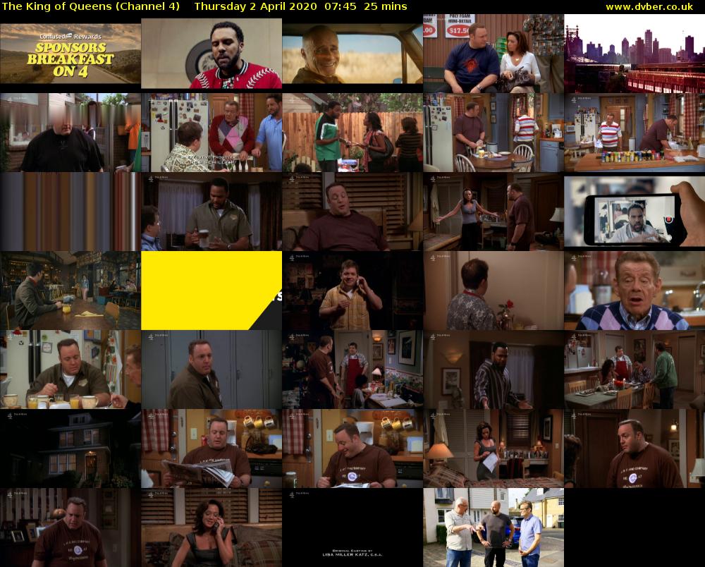 The King of Queens (Channel 4) Thursday 2 April 2020 07:45 - 08:10