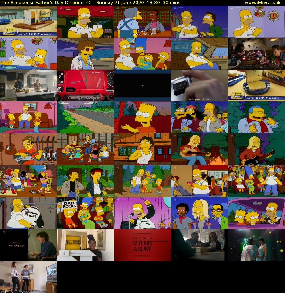 The Simpsons: Father's Day (Channel 4) Sunday 21 June 2020 13:30 - 14:00