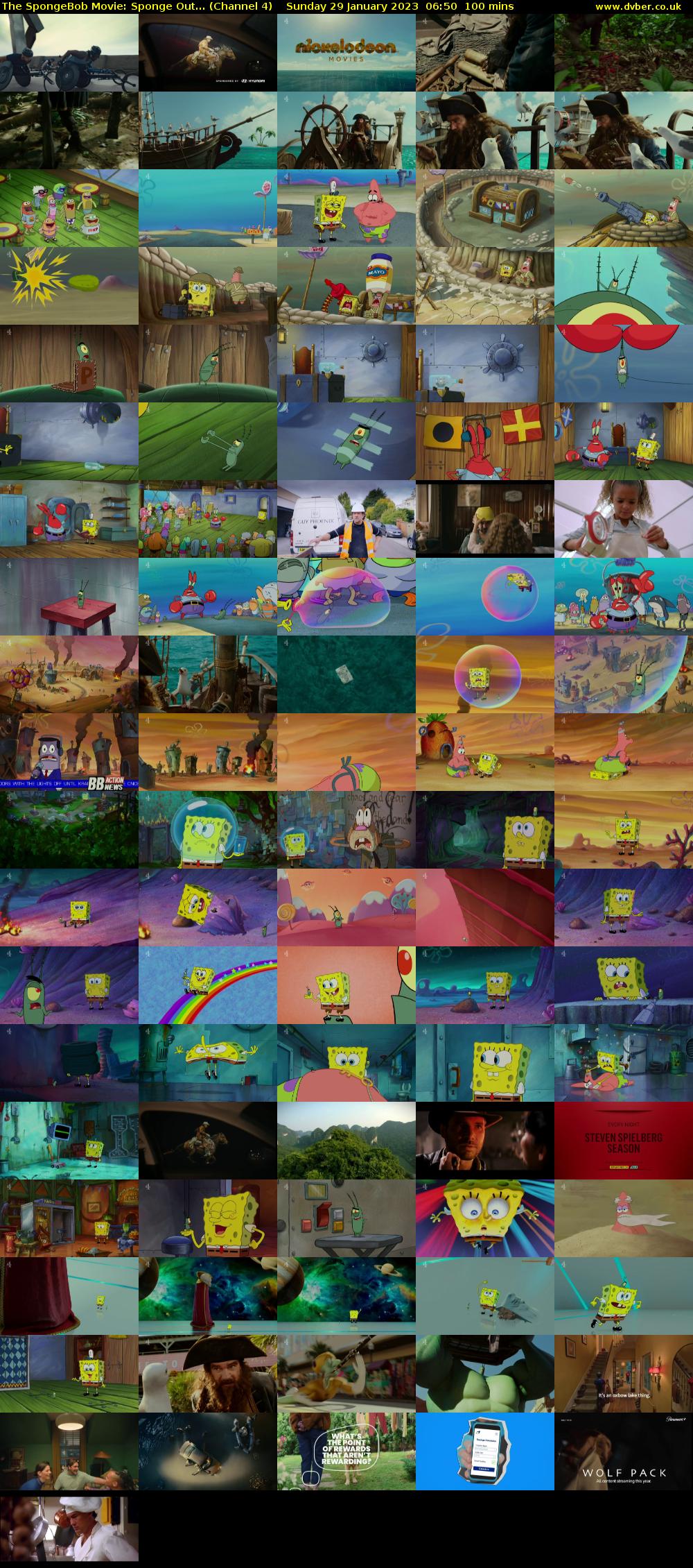 The SpongeBob Movie: Sponge Out... (Channel 4) Sunday 29 January 2023 06:50 - 08:30