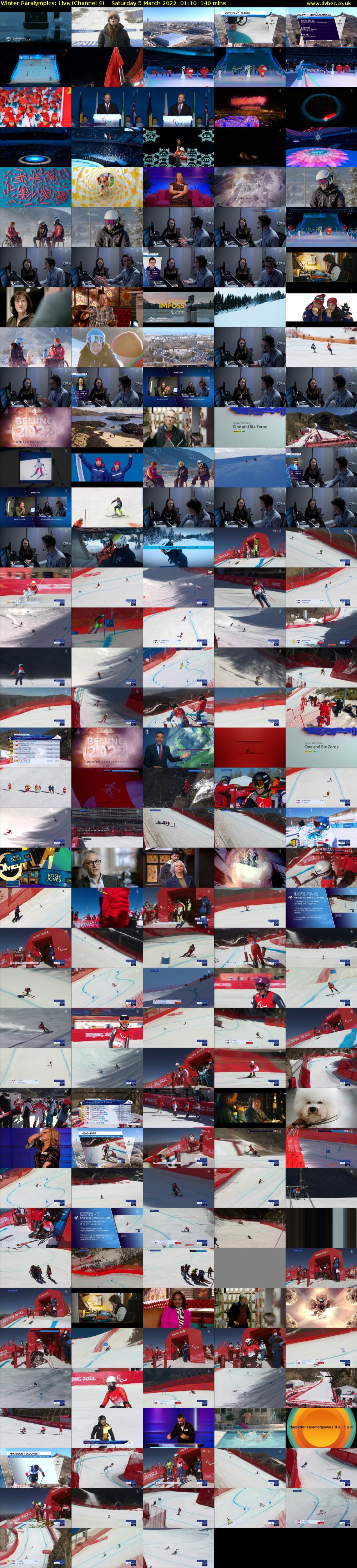 Winter Paralympics: Live (Channel 4) Saturday 5 March 2022 01:10 - 03:30