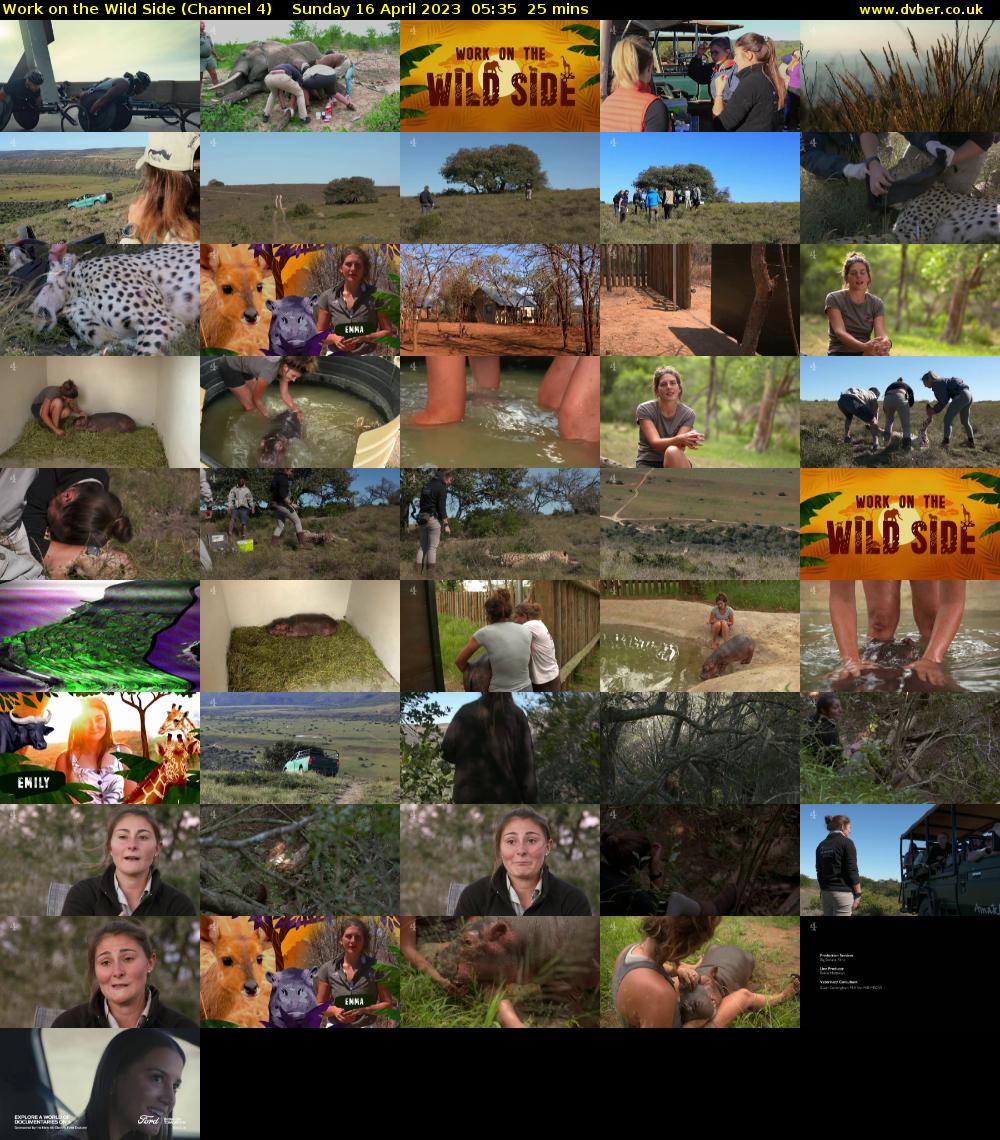 Work on the Wild Side (Channel 4) Sunday 16 April 2023 05:35 - 06:00
