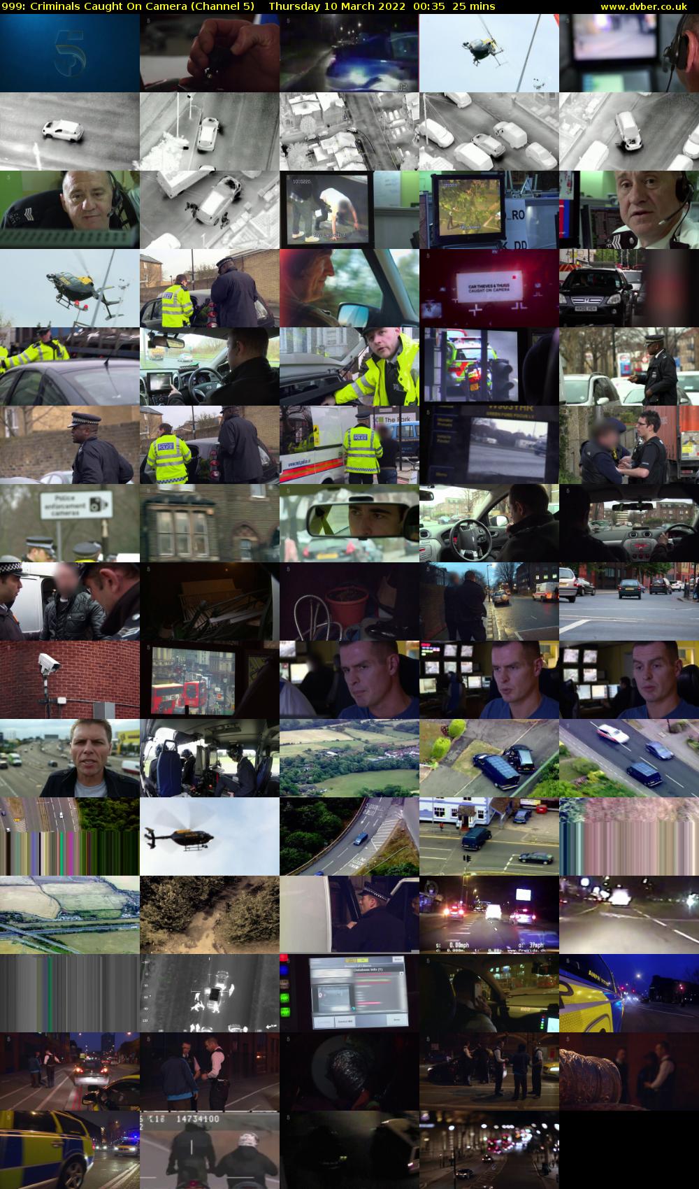 999: Criminals Caught On Camera (Channel 5) Thursday 10 March 2022 00:35 - 01:00