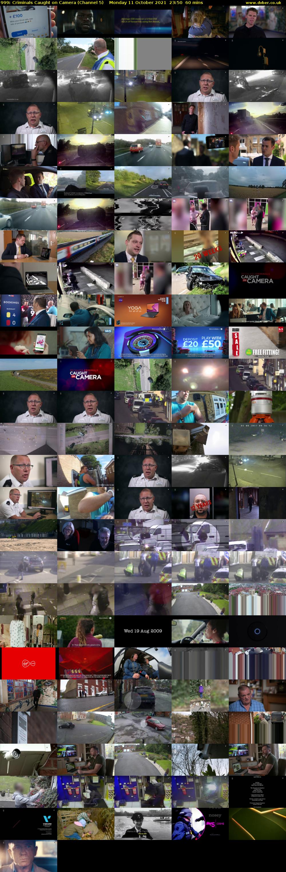 999: Criminals Caught on Camera (Channel 5) Monday 11 October 2021 23:50 - 00:50