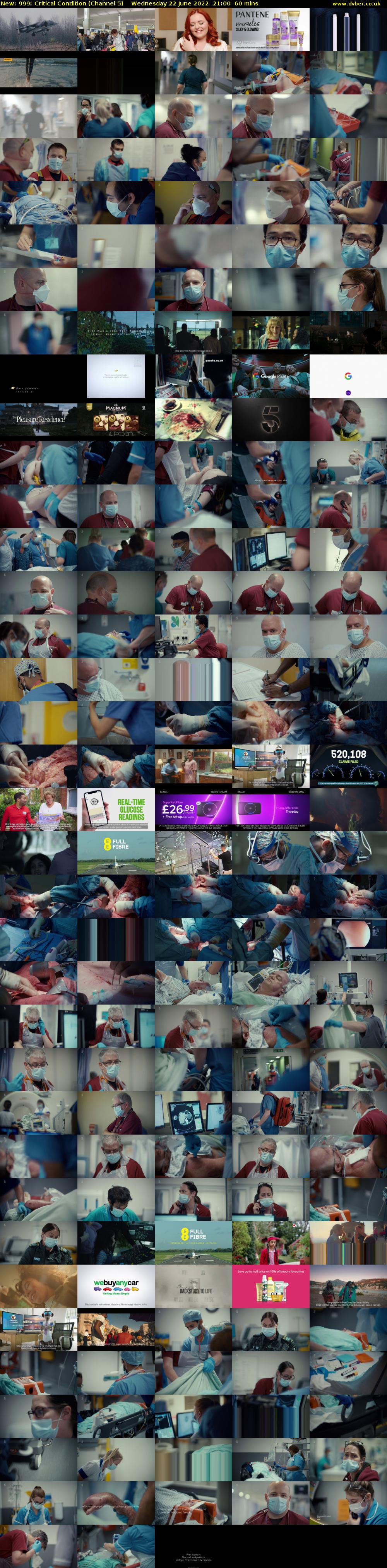 999: Critical Condition (Channel 5) Wednesday 22 June 2022 21:00 - 22:00