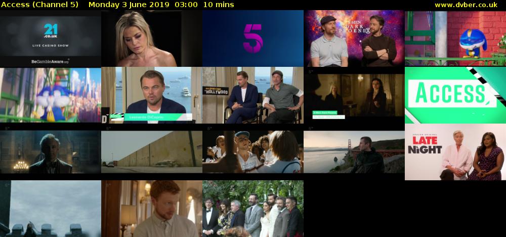 Access (Channel 5) Monday 3 June 2019 03:00 - 03:10