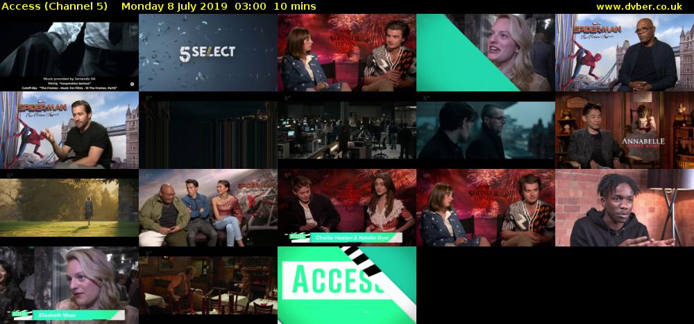 Access (Channel 5) Monday 8 July 2019 03:00 - 03:10