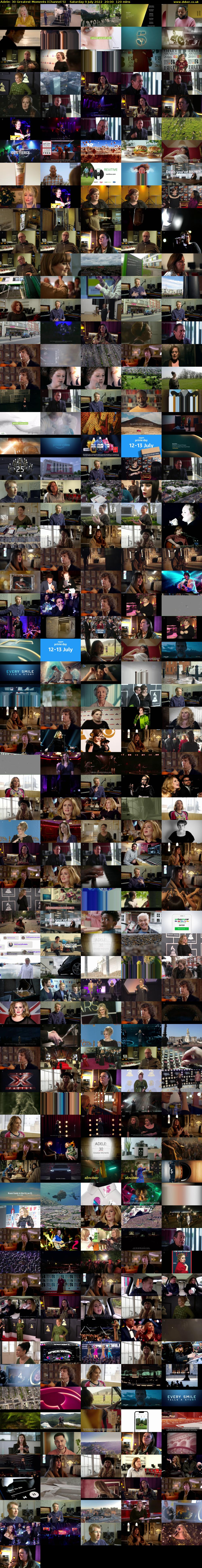 Adele: 30 Greatest Moments (Channel 5) Saturday 9 July 2022 20:00 - 22:00