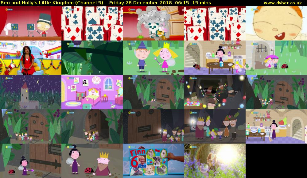 Ben and Holly's Little Kingdom (Channel 5) Friday 28 December 2018 06:15 - 06:30