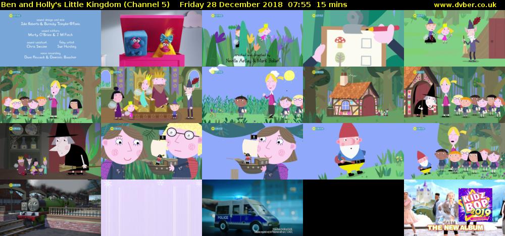 Ben and Holly's Little Kingdom (Channel 5) Friday 28 December 2018 07:55 - 08:10
