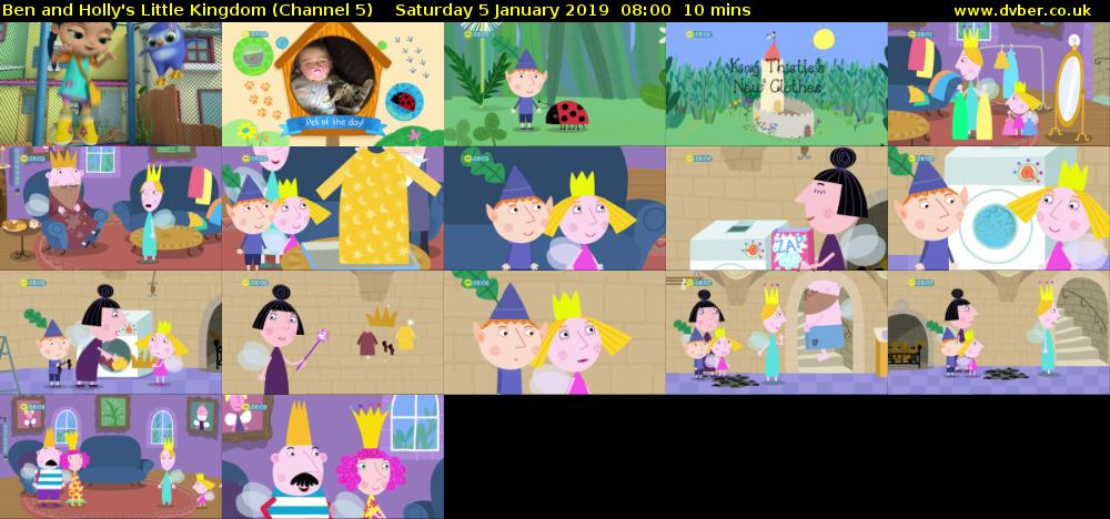 Ben and Holly's Little Kingdom (Channel 5) Saturday 5 January 2019 08:00 - 08:10