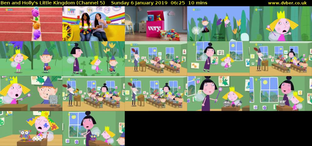 Ben and Holly's Little Kingdom (Channel 5) Sunday 6 January 2019 06:25 - 06:35