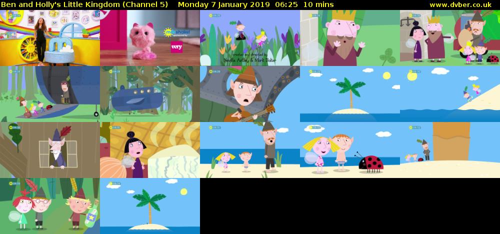 Ben and Holly's Little Kingdom (Channel 5) Monday 7 January 2019 06:25 - 06:35