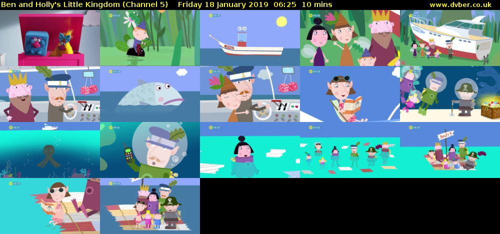 Ben and Holly's Little Kingdom (Channel 5) Friday 18 January 2019 06:25 - 06:35