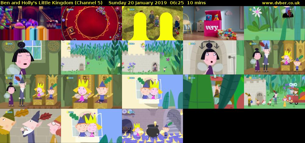 Ben and Holly's Little Kingdom (Channel 5) Sunday 20 January 2019 06:25 - 06:35