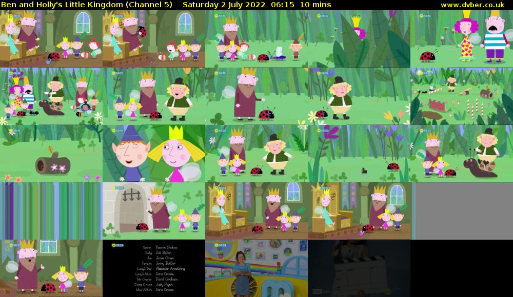 Ben and Holly's Little Kingdom (Channel 5) Saturday 2 July 2022 06:15 - 06:25