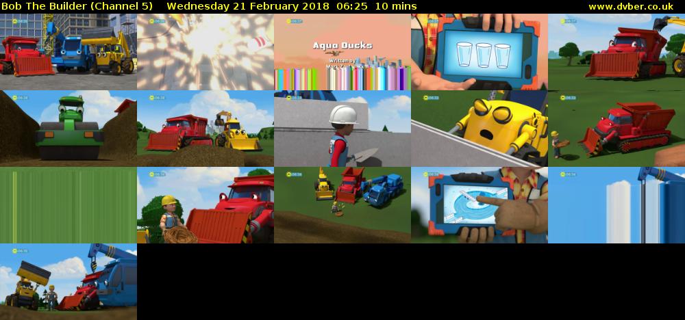Bob The Builder (Channel 5) Wednesday 21 February 2018 06:25 - 06:35