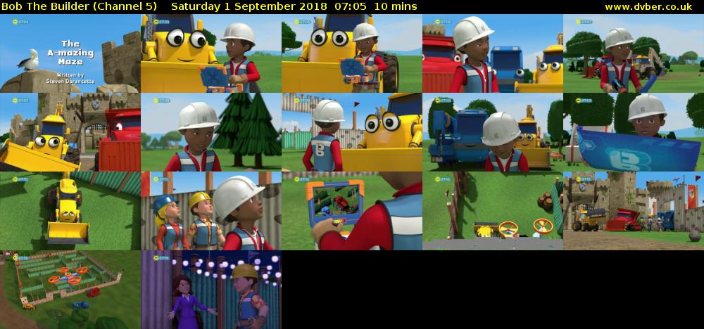Bob The Builder (Channel 5) Saturday 1 September 2018 07:05 - 07:15