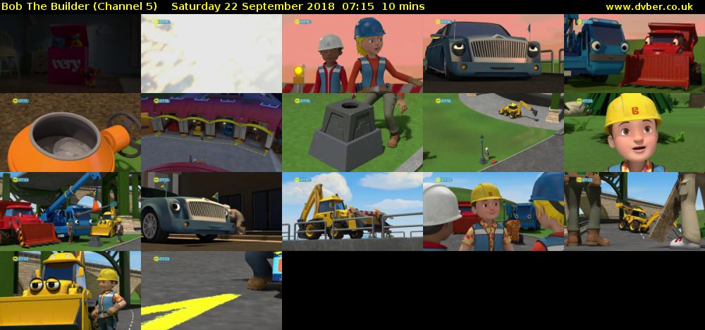 Bob The Builder (Channel 5) Saturday 22 September 2018 07:15 - 07:25