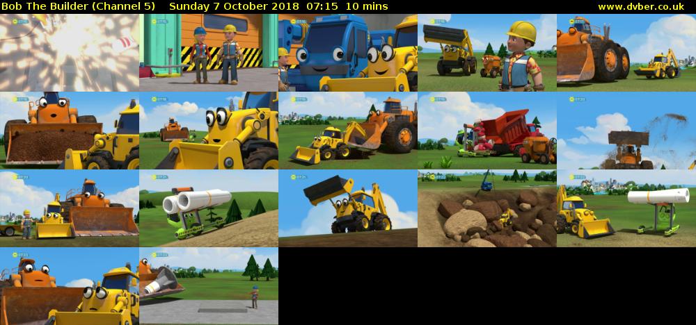 Bob The Builder (Channel 5) Sunday 7 October 2018 07:15 - 07:25