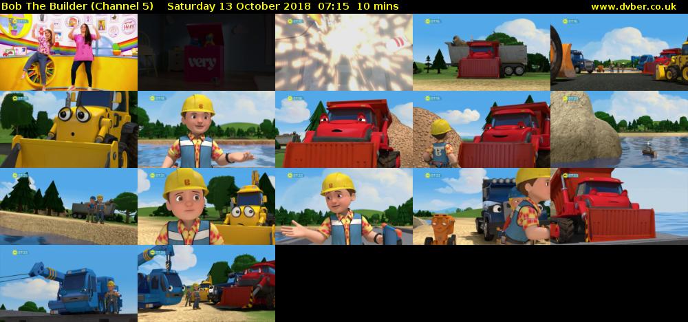 Bob The Builder (Channel 5) Saturday 13 October 2018 07:15 - 07:25