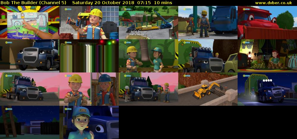 Bob The Builder (Channel 5) Saturday 20 October 2018 07:15 - 07:25